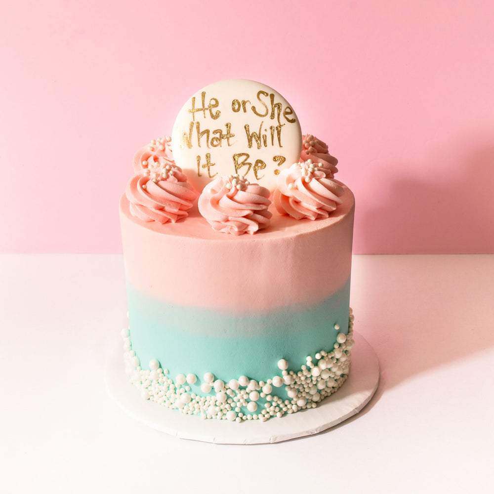 Gender Reveal Cake Short And Sweet Bakeshop 